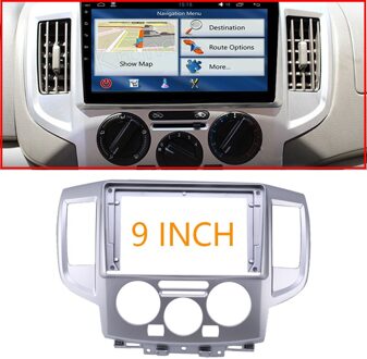 Auto Radio Fascia Trim Kit, 9 Inch 2 Din Dash Panel Dvd Frame Installeren Kit Voor Toyota NV200