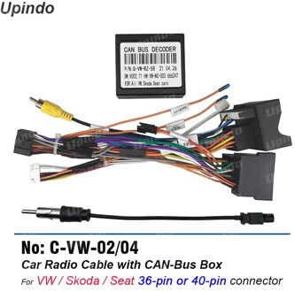 Auto Radio Kabel Kan Bus Voor Volkswagen Vw 16pin Power Kabelboom Dvd Gps Android Multimedia Speler Connector Cable1(nee CAN)