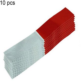 Auto Reflecterende Stickers Waarschuwing Strip Reflecterende Truck Auto Levert Nacht Rijveiligheid Beveiligde Rood Wit Sticker 5*30Cm