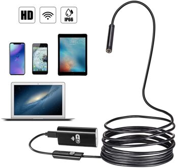 Auto Reparatie Gereedschap Usb Endoscoop 2.0 Mp Camera Borescope 2 In 1 Hd Waterdichte 6led Licht 5M 6 verstelbare Wit Leds # LR4