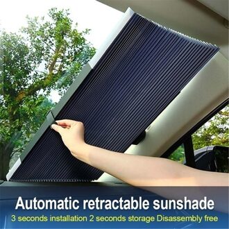 Auto Retractable Voorruit Anti-Uv Autoruit Schaduw Autovoorzijde Zon Blok Auto Rear Window Opvouwbare Gordijn 46/65/70/Cm Zonnescherm 45cm