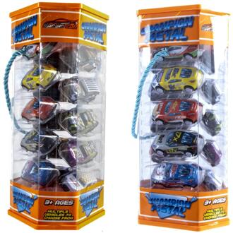 Auto's die-cast pull back 15 stuks 6cm verschillende