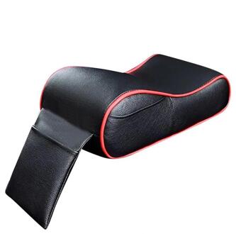 Auto Seat Cover Zachte Lederen Auto Middenarmsteun Box Armsteun Zetel Beschermende Pad Auto Arm Rest Top Cover rood