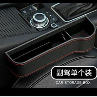 Auto Seat Gap Auto Organizer Opbergdoos Seat Gap PU Case Pocket Car Seat Side Opbergdoos Auto Ingebouwde Slot pocket Co-pilot zwart