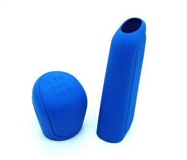 Auto Siliconen Pookknop Rod Cover Parking Auto Handrem Grip Beschermende Cover Case Decoratie Styler blauw