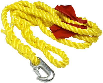 Auto sleepkabel/sleeptouw tot 2000 kg - geel - 3,6 meter