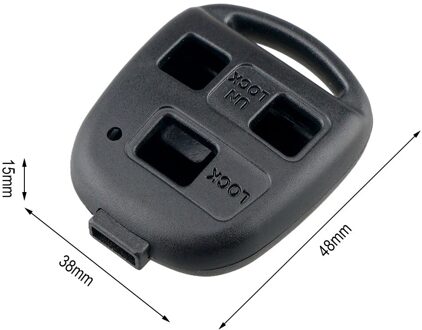 Auto Sleutel Shell 2/3 Knoppen Afstandsbediening Key Case Vervanging Voor Toyota Yaris RAV4 Celica Prius Voor Lexus GX470 LX470 RX300 350 RX400H zwart 2 Buttons