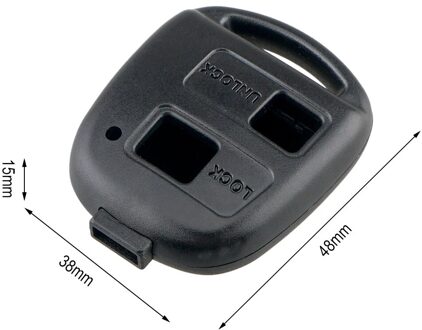 Auto Sleutel Shell 2/3 Knoppen Afstandsbediening Key Case Vervanging Voor Toyota Yaris RAV4 Celica Prius Voor Lexus GX470 LX470 RX300 350 RX400H zwart 3 Buttons