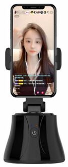 Auto Smart Schieten Selfie Stok 360 ° Object Tracking Houder Alle-In-een Rotatie Face Tracking Camera Ai gimbal Telefoon Houder zwart