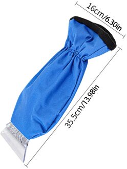 Auto Sneeuwruimen Schop Vegen Borstel Sneeuw Schrapen Sneeuwschep Glas Ontdooien Winter Deicing Tool Met Schede Ice Shove blauw