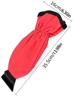 Auto Sneeuwruimen Schop Vegen Borstel Sneeuw Schrapen Sneeuwschep Glas Ontdooien Winter Deicing Tool Met Schede Ice Shove rood