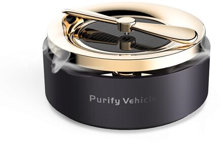 Auto Solar Aromatherapie Parfum Solide Parfum Stille Auto Roterende Duurzaam Praktische Auto Luchtverfrisser Decoratie Auto Ornamenten gouden