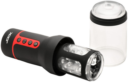 Auto Spin - Draaien en Duwen Masturbator - Transparant/Zwart