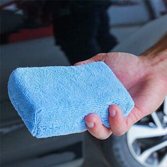 Auto Spons Blok Soft Microfiber Car Wax Applicator Pad Polijsten Spons Badstof Doos Gepolijst Cleaning Blok