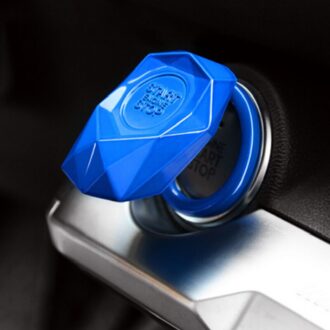 Auto Start Stop Motor Ontsteking Push Button Ring Styling Contactslot Vervang Cover Sticker Decor Auto Interieur Accessoires blauw