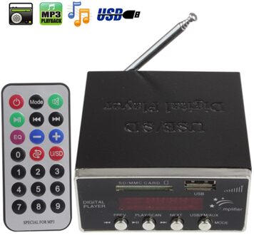 Auto Stereo Eindversterker MP3 Speler Reader 4-Elektronische Toetsenbord Ondersteuning Usb Sd Mmc-kaart Met Afstandsbediening