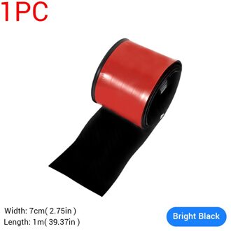 Auto Sticker 5D Koolstofvezel Auto Protector Sticker Voor Anti Scratch Auto Vinyl Voertuig Body Deur Rand Kofferbak Film Auto producten 1Mx7cm helder zwart