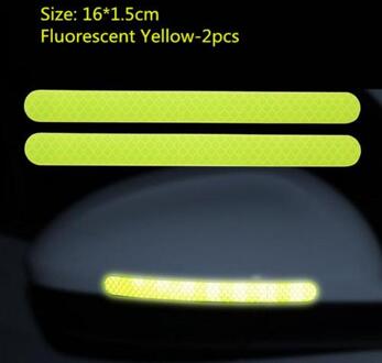 Auto Stickers 2 Stuks Auto Reflector Achteruitkijkspiegel Reflecterende Sticker Vrachtwagen Voertuig Strip Tape Reflecterende Strips Accessoires groen