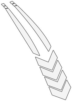 Auto Stickers Streep Spatbord Reflecterende Auto Stickers Lijn Stickers Motorfiets Stickers Waterdicht Kras Auto Stickers wit