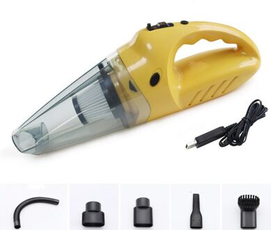 Auto Stofzuiger 3200 Pa Sterke Power Zuigkracht Draadloze Usb Opladen Handheld 120W Nat/Droog Auto Draagbare Filter stofzuigers Cleaner geel