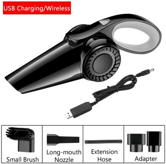 Auto Stofzuiger Draadloze/Bedrade Met Led Licht 4500kpa 120W Thuis Auto Stofzuiger Nat En Droog Handheld draagbare Auto Cleaner draadloze grijs