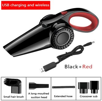 Auto Stofzuiger Draadloze Nat En Droog Dual Gebruik 4500Pa Sterke Zuigkracht 120W High Power Draagbare Handheld Led licht draadloze zwart rood