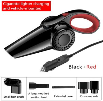 Auto Stofzuiger Draadloze Nat En Droog Dual Gebruik 4500Pa Sterke Zuigkracht 120W High Power Draagbare Handheld Led licht Wired zwart rood