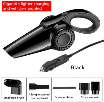 Auto Stofzuiger Draadloze Nat En Droog Dual Gebruik 4500Pa Sterke Zuigkracht 120W High Power Draagbare Handheld Led licht Wired zwart