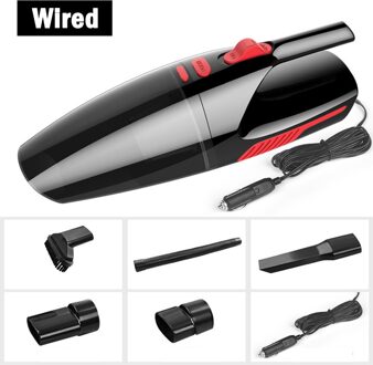 Auto Stofzuiger Draagbare Handheld Draadloze/Auto Plug 120W 12V 5000Pa Super Zuig Nat/Droog stofzuiger Voor Car Home zwart Wired