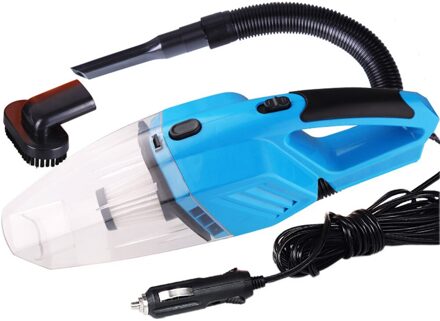 Auto Stofzuiger Mini Auto Handheld Stofzuiger 3000Pa Hoge Zuigkracht Auto Nat En Droog Tweeërlei Gebruik Vacuüm cleaner Voor Car Cleaning Blauw
