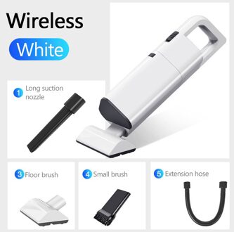Auto Stofzuiger Nat En Droog 12V 120W 4000Pa Bedrade/Draadloze Handheld Auto Stofzuiger Universele sterke Zuigkracht Thuis Vacuüm wit draadloze