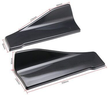 Auto-Styling 2 Stuks Carbon Fiber Stijl Anti-kras Auto Rear Bumper Lip Diffuser Splitter Universele koolstofvezel