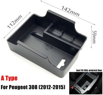 Auto Styling Accessoires Gemodificeerde Centrale Armsteun Opbergdoos Tray Handschoenenkastje Pallet Voor Peugeot 308 408 3008 4008 5008 DS7 For 308 2012-15