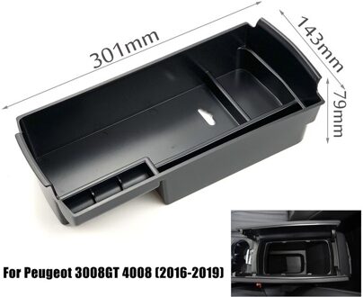 Auto Styling Accessoires Gemodificeerde Centrale Armsteun Opbergdoos Tray Handschoenenkastje Pallet Voor Peugeot 308 408 3008 4008 5008 DS7 For 4008 2016-20