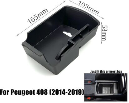 Auto Styling Accessoires Gemodificeerde Centrale Armsteun Opbergdoos Tray Handschoenenkastje Pallet Voor Peugeot 308 408 3008 4008 5008 DS7 For 408 2014-20