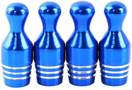Auto Styling Accessoires Theftproof Aluminium Auto Wiel Banden Kleppen Tyre Stem Air Caps Airtight Cove 4 Stks/set blauw