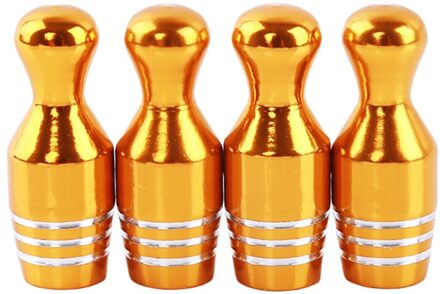 Auto Styling Accessoires Theftproof Aluminium Auto Wiel Banden Kleppen Tyre Stem Air Caps Airtight Cove 4 Stks/set geel