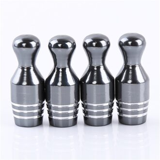 Auto Styling Accessoires Theftproof Aluminium Auto Wiel Banden Kleppen Tyre Stem Air Caps Airtight Cove 4 Stks/set grijs