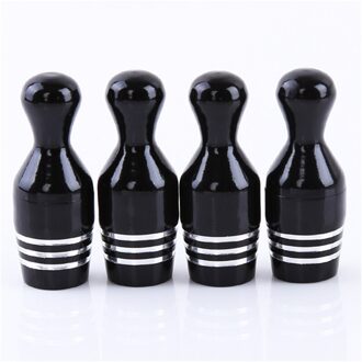 Auto Styling Accessoires Theftproof Aluminium Auto Wiel Banden Kleppen Tyre Stem Air Caps Airtight Cove 4 Stks/set zwart