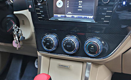 Auto styling auto airconditioner richter versieringen cover 3 stks/set voor toyota corolla E170 blauw