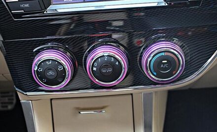 Auto styling auto airconditioner richter versieringen cover 3 stks/set voor toyota corolla E170 paars