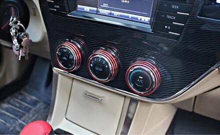 Auto styling auto airconditioner richter versieringen cover 3 stks/set voor toyota corolla E170 rood