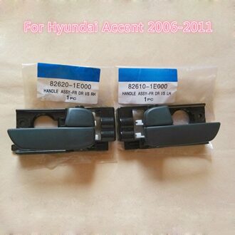 Auto Styling Deurgrepen Zwarte Kleur Interieur Links & Rechts Deurklink Voor Hyundai Accent 2006. Deel Nummer: 82610-1E000 zwart rechtsaf