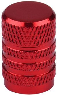 Auto-Styling Duurzaam 4X Auto Vrachtwagen Bike Tire Velgen Stem Air Valve caps Cover Band rood