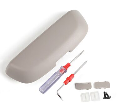 Auto Styling Sunglass Case Glazen Houder Doos Voor Bmw 1 2 3 4 5 7 Serie X1 X3 X5 X6 f30 F10 F15 F16 F34 G30 E70 E71 F07 F01 grijs