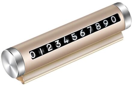 Auto Styling Tijdelijke Parkeerkaart Draaien Telefoon Nummer Kaart Park Stop Plaat Auto Accessoires Stop Automobiel Goud