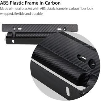 Auto-Styling Universele Verstelbare Auto Nummerplaat Frame Houder Carbon Fiber Racing Nummer Plaat Auto Mount Bracket