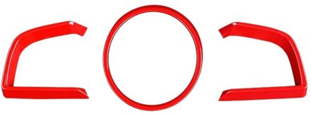 Auto Stylings Stuurwiel Instrumentenpaneel Decoratie Cover Frame Accessoires Voor Mazda 3 Axela rood