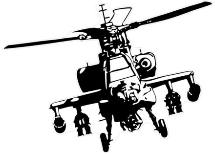 Auto Tattoo Sticker Helicopter - 45x33cm AV109449