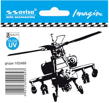 Auto Tattoo Sticker Helicopter - 9,6x7cm AV102489